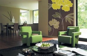 fresh-Flower-Wallpaper-green-living-room