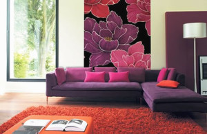 great-violet-Living-Room-Wallpaper