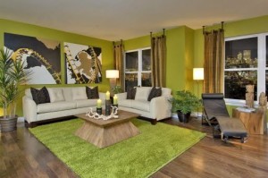 green-modern-living-room
