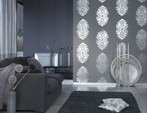 silver-wallpaper-tribal-design