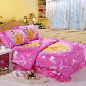Disney-princesses-bedding-set-in-light-pink
