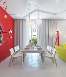 red-white-dining-room-colour-combination